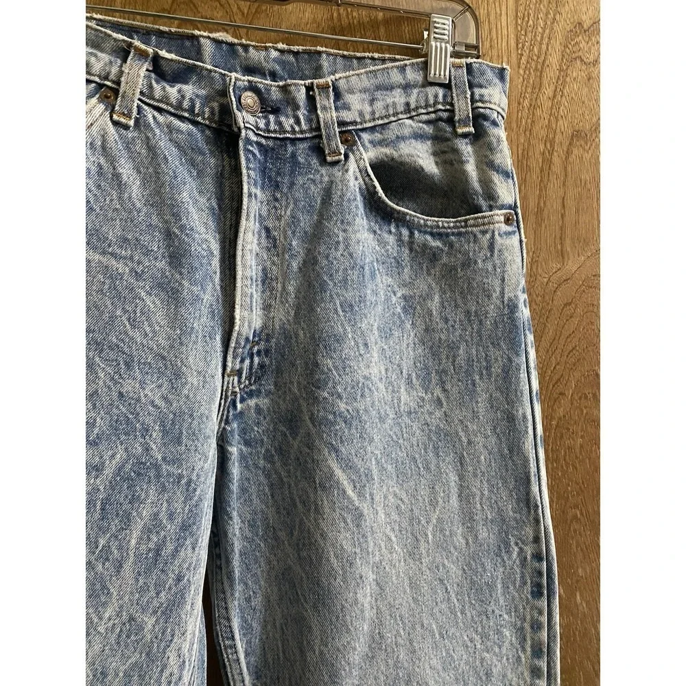 Vintage Levi's 550 Jeans Men's 33x36 Orange Tab Acid Wash Relaxed USA Retro Read